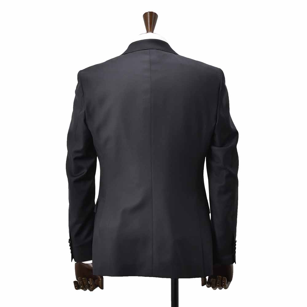 エルメネジルド ゼニア cloth by Ermenegildo Zegna シングルスーツ メンズ 1プリーツスラックス ウール生地 トラベラー ブラック 黒 スペルラティボの画像