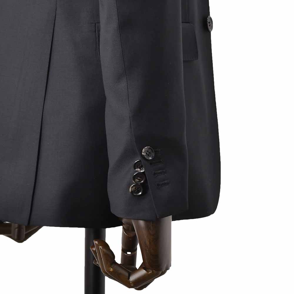 エルメネジルド ゼニア cloth by Ermenegildo Zegna シングルスーツ メンズ 1プリーツスラックス ウール生地 トラベラー ブラック 黒 スペルラティボの画像