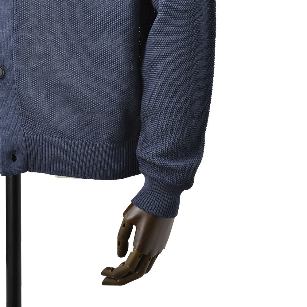カーディガン メンズ モスステッチニット MOSS STITCH 和紙混紡ポリエステル ネイビー 紺 【URBAN RESEARCH】 リラックスフィット 国内正規品