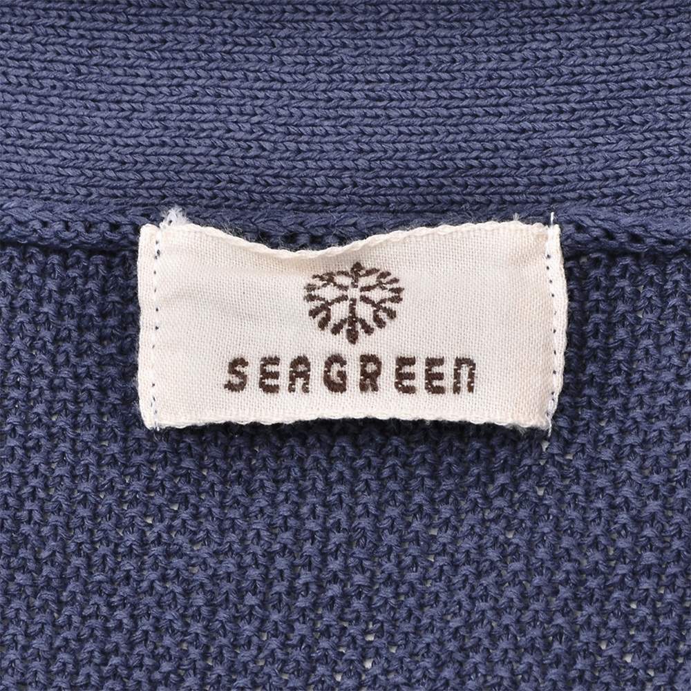 カーディガン メンズ モスステッチニット MOSS STITCH 和紙混紡ポリエステル ネイビー 紺 【URBAN RESEARCH】 リラックスフィット 国内正規品
