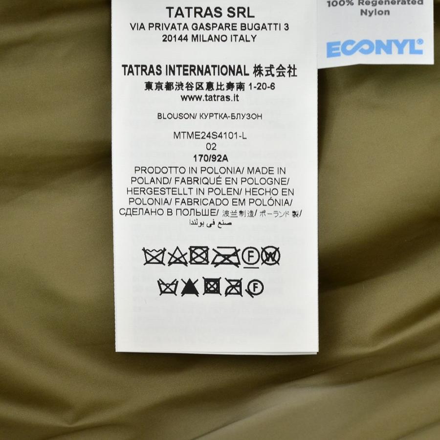 タトラス TATRAS MA-1型中綿ブルゾン メンズ パシアート PASIATO MTME24S4101 カーキ 撥水ナイロン ドロップショルダー オーバーサイズ 国内正規品｜deradera｜12