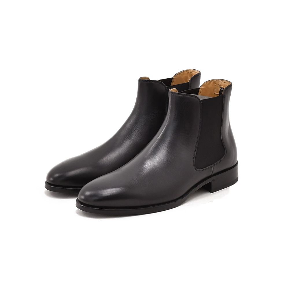 ボードインアンドランジ BAUDOIN & LANGE サイドゴアブーツ メンズ チェルシーブーツ Wall Boots ブラック 黒 カーフレザー レザーソール 国内正規品の画像