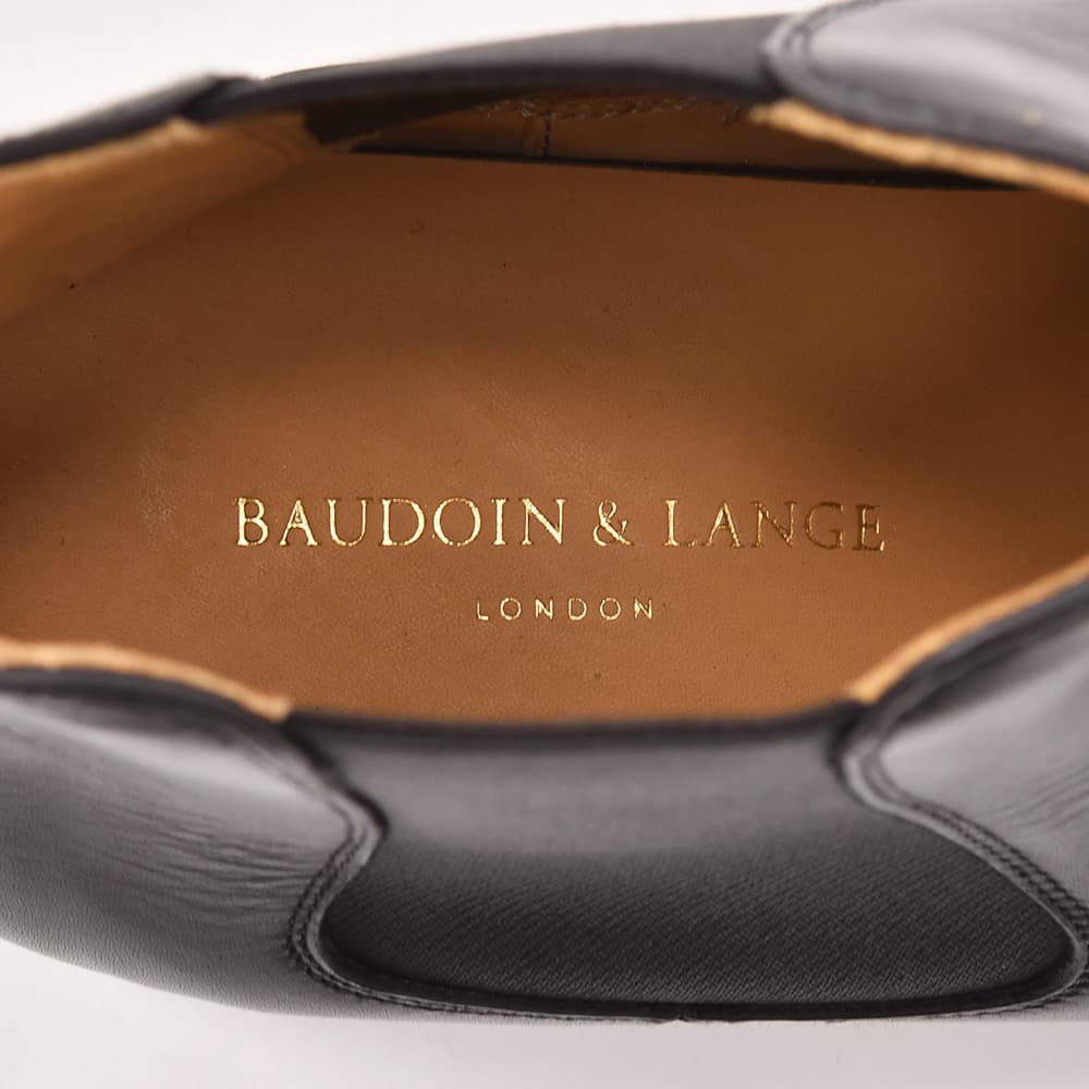 ボードインアンドランジ BAUDOIN & LANGE サイドゴアブーツ メンズ チェルシーブーツ Wall Boots ブラック 黒 カーフレザー レザーソール 国内正規品の画像