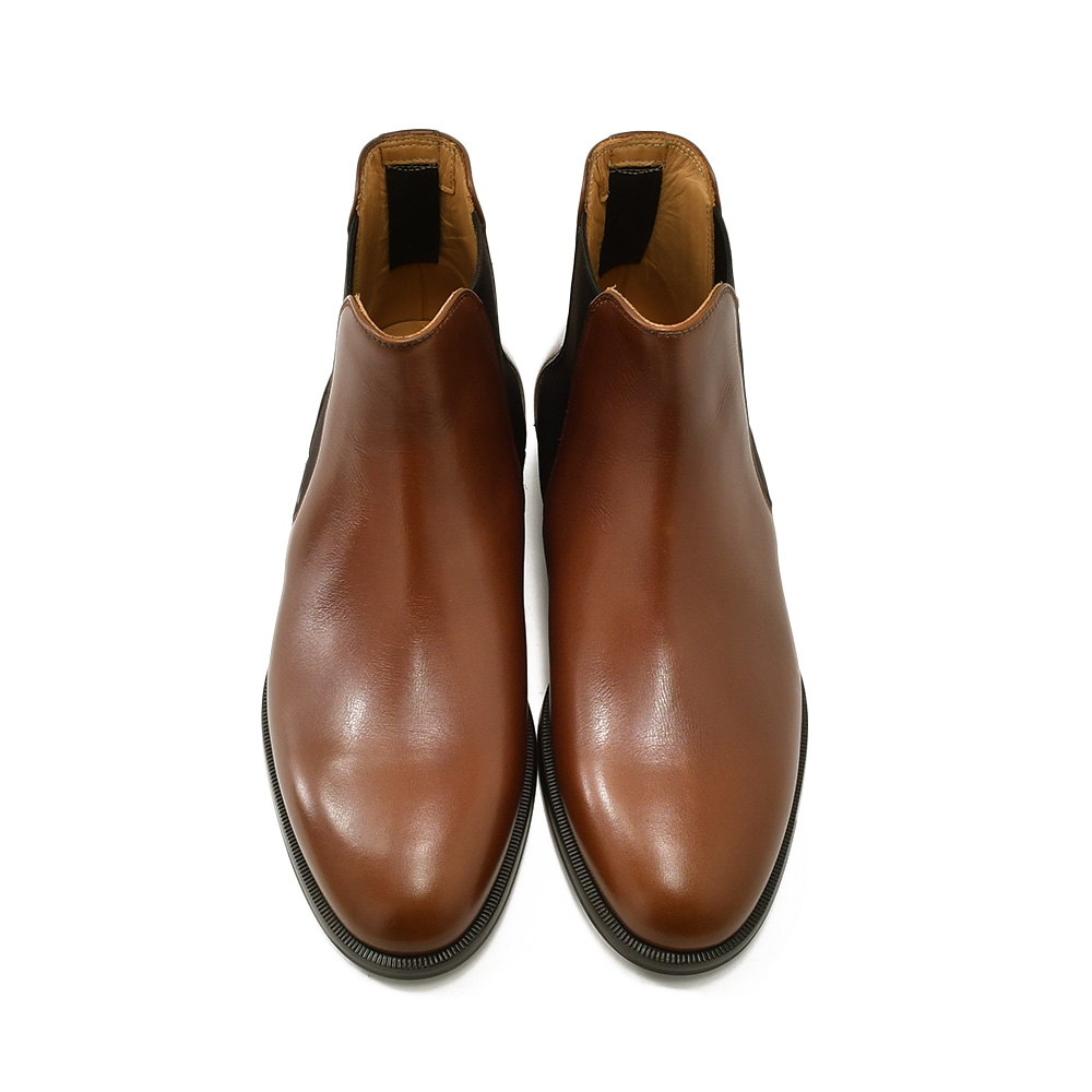 ボードインアンドランジ BAUDOIN & LANGE サイドゴアブーツ メンズ チェルシーブーツ Wall Boots ブラウン 茶 カーフレザー レザーソール 国内正規品の画像
