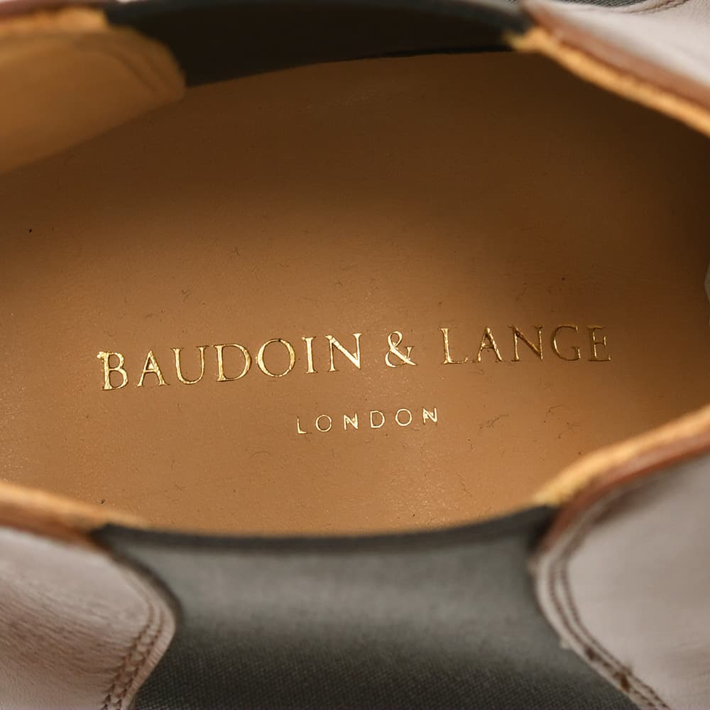 ボードインアンドランジ BAUDOIN & LANGE サイドゴアブーツ メンズ チェルシーブーツ Wall Boots ブラウン 茶 カーフレザー レザーソール 国内正規品の画像