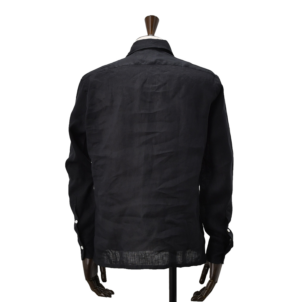 BARBA NAPOLI DANDY LIFE 長袖シャツ 43/17 リネン バルバ BARBA カプリシャツ メンズ DANDY LIFE ダンディライフ