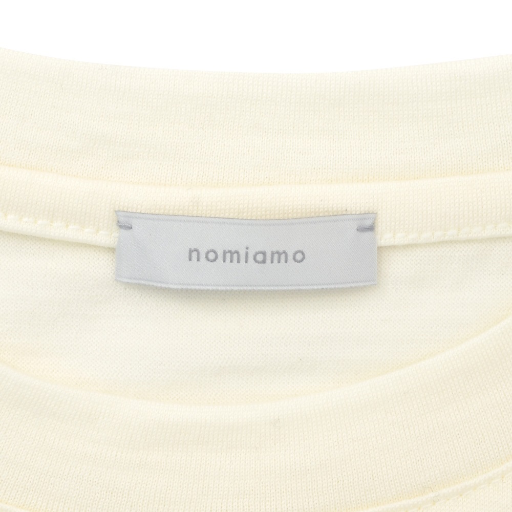 ノミアモ nomiamo 半袖Tシャツ メンズ クルーネックウォッシャブルウール オフホワイト ボックスカット 国内正規品 でらでら公式 ブランド