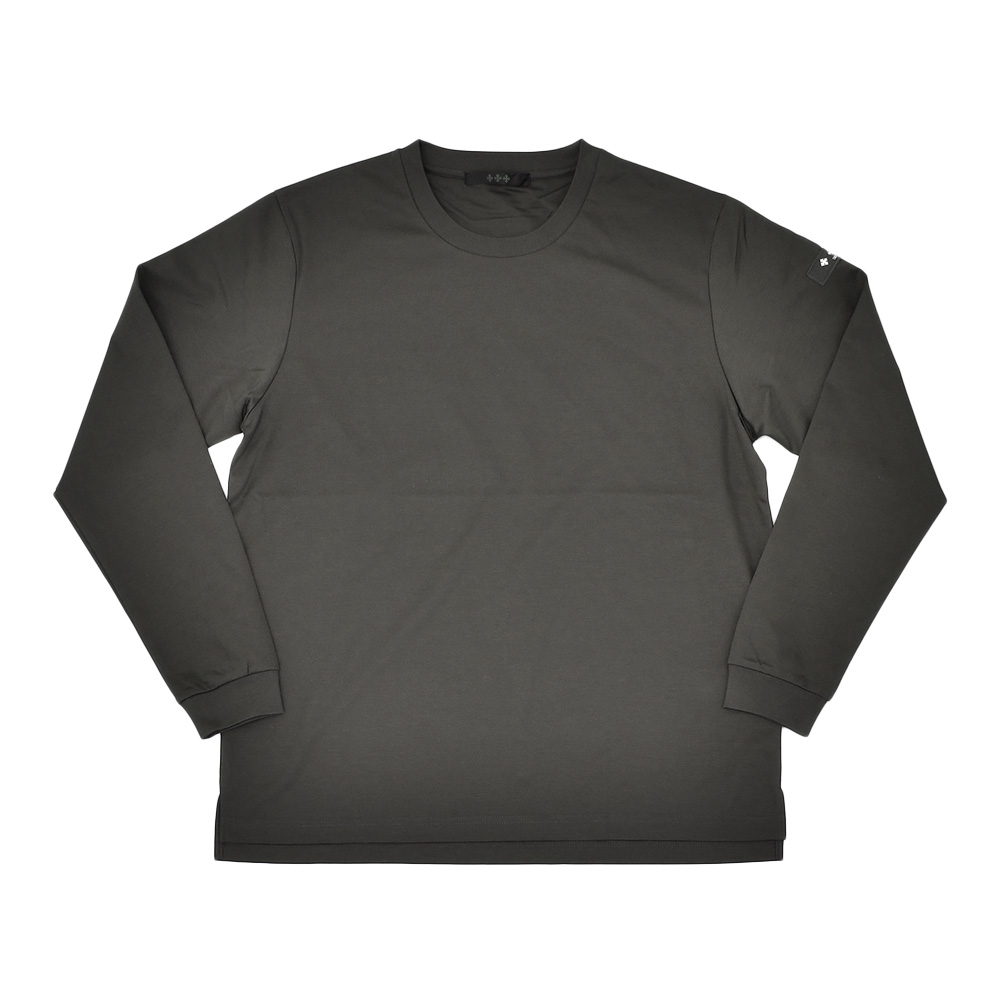 タトラス TATRAS 長袖Tシャツ メンズ クルーネックカットソー オスモ OSMO チャコールグレー コットンジャージー 左袖同色ロゴワッペン 国内正規品 |  | 01