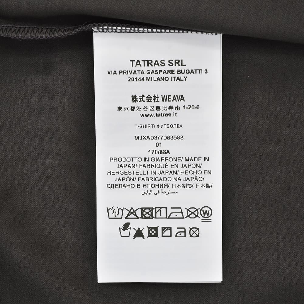 タトラス TATRAS 長袖Tシャツ メンズ クルーネックカットソー オスモ OSMO チャコールグレー コットンジャージー 左袖同色ロゴワッペン 国内正規品 |  | 09