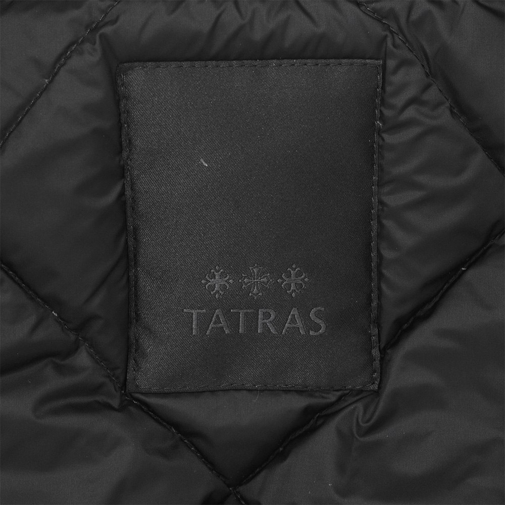 タトラス TATRAS MA-1型ダウンジャケット メンズ ミリタリーダウンブルゾン OSODO オソド ブラック 黒 マットナイロン ショート丈 シルバーパーツ 国内正規品の画像
