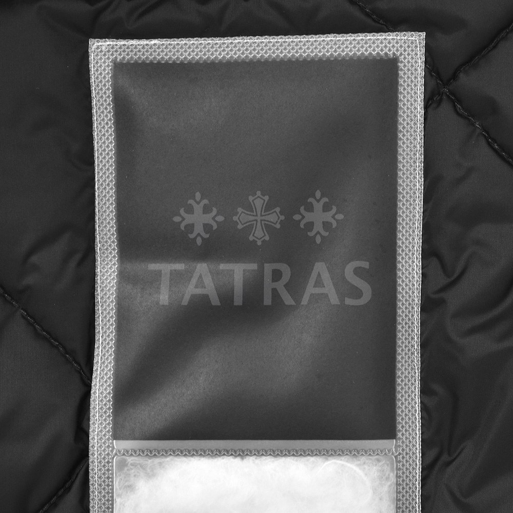 タトラス TATRAS MA-1型ダウンジャケット メンズ ミリタリーダウンブルゾン OSODO オソド ブラック 黒 マットナイロン ショート丈 シルバーパーツ 国内正規品の画像