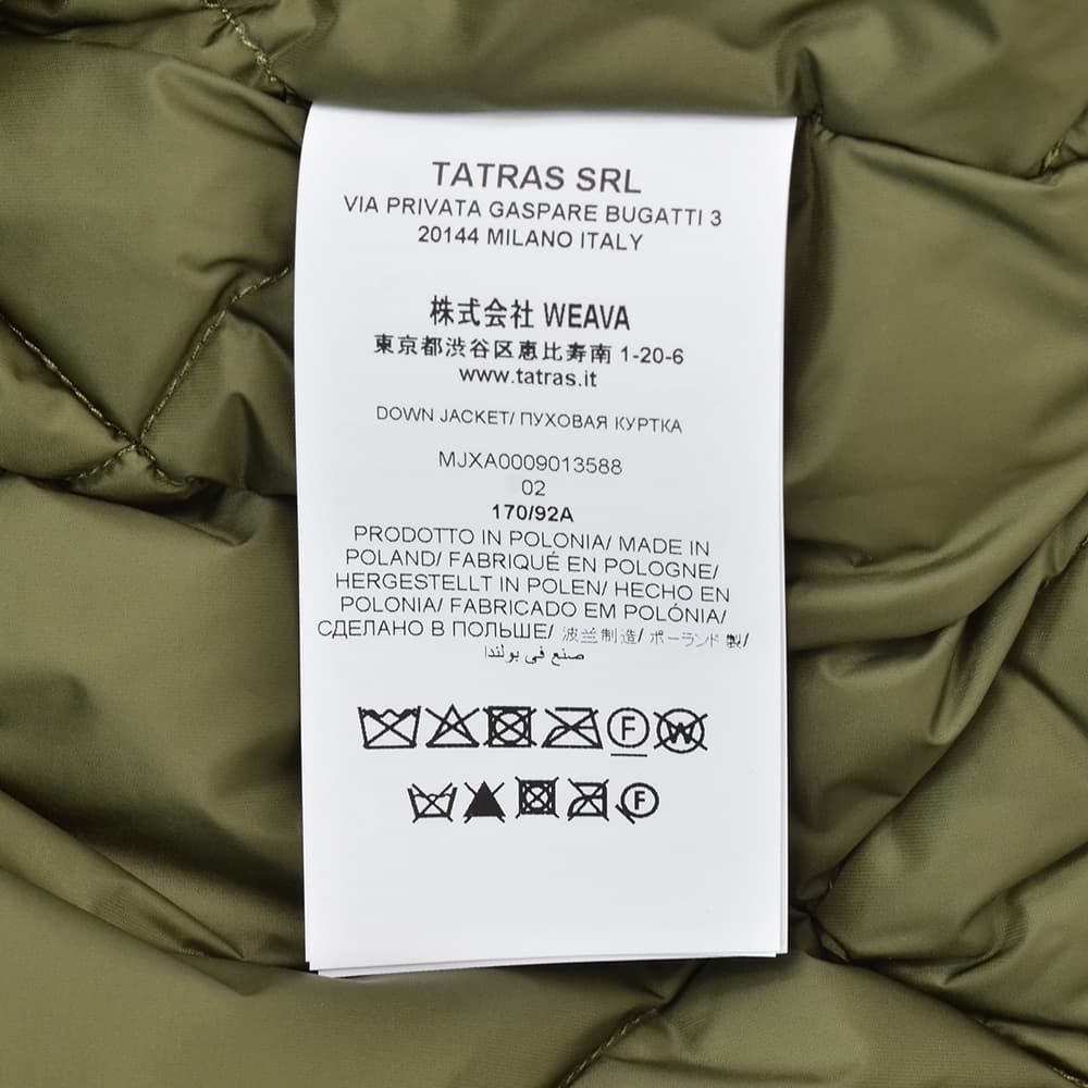 タトラス TATRAS MA-1型ダウンジャケット メンズ ミリタリーダウン