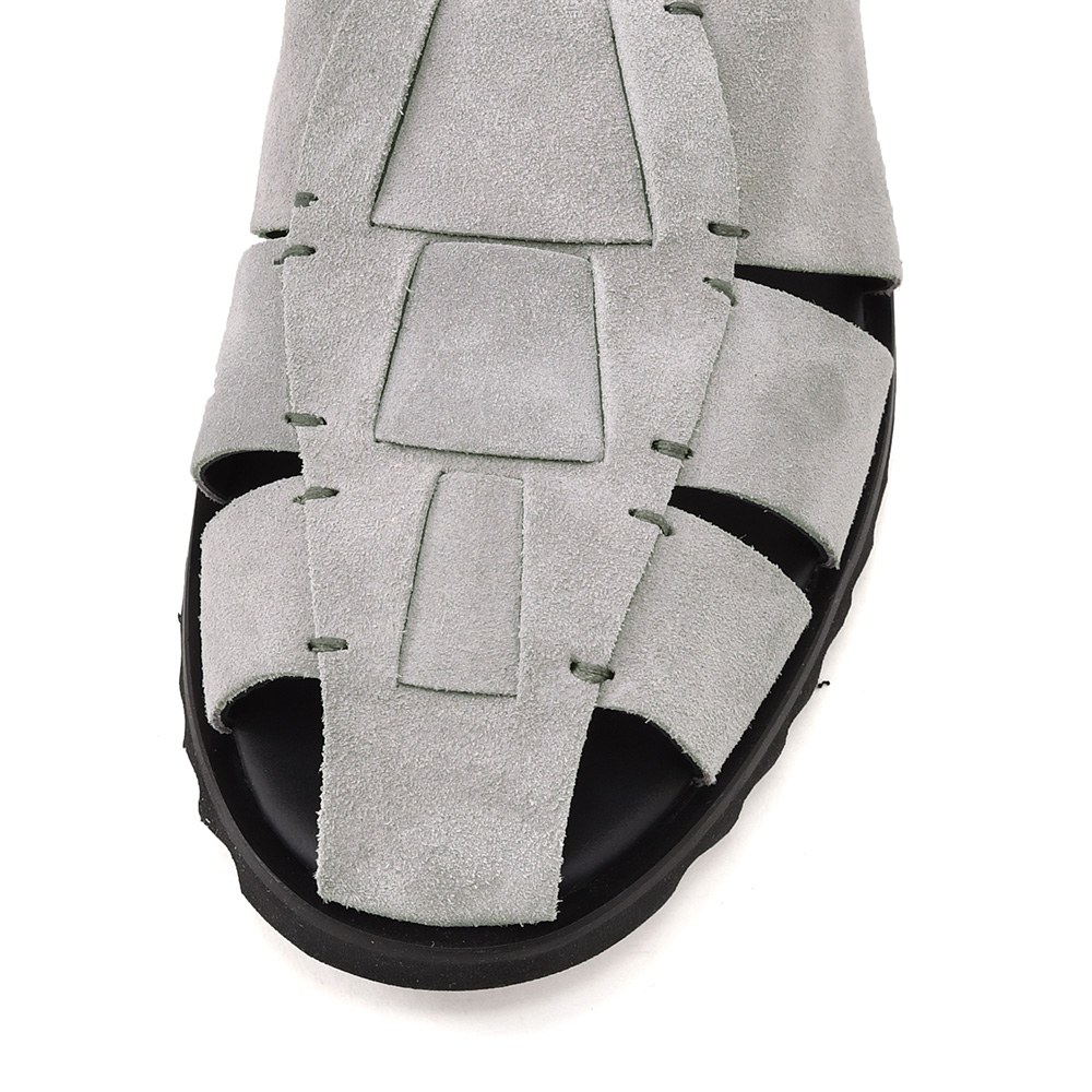 パラブーツ PARABOOT グルカサンダル メンズ PACIFIC パシフィック ライトグレー ベロアスエード SPORTソール グラディエーター ストラップ調節 国内正規品の画像