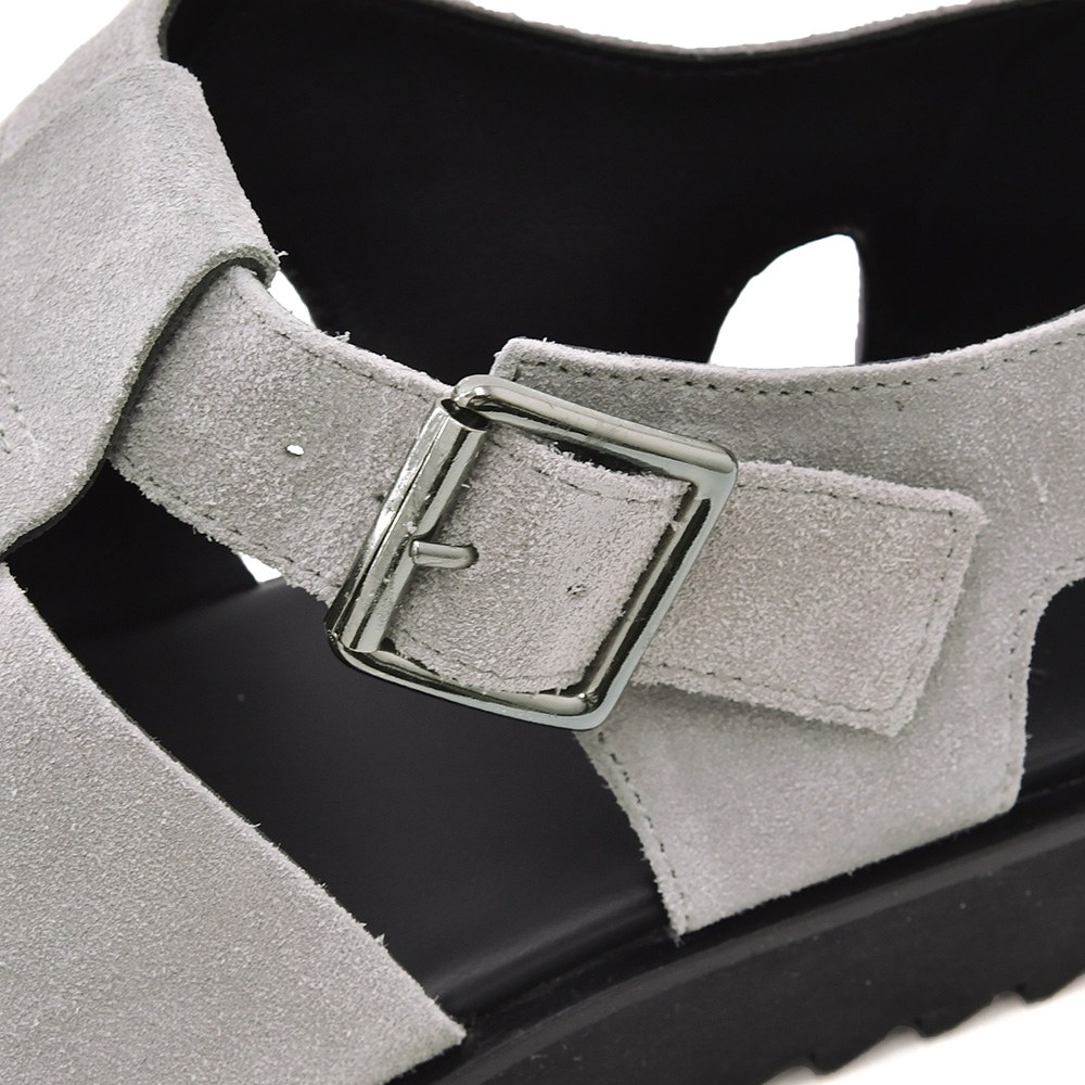 パラブーツ PARABOOT グルカサンダル メンズ PACIFIC パシフィック ライトグレー ベロアスエード SPORTソール グラディエーター ストラップ調節 国内正規品の画像