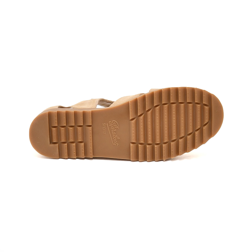 パラブーツ PARABOOT グルカサンダル メンズ PACIFIC パシフィック カーフスエード×スキンレザー ベージュ SPORTソール ストラップ調節 国内正規品の画像