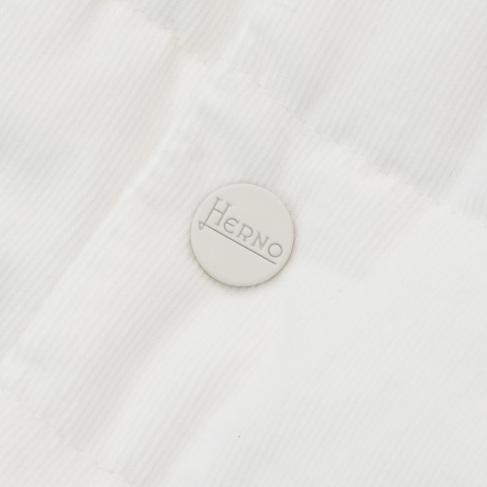 ヘルノリゾート　HERNO RESORT ダウンジャケット メンズ ブルゾン PI00106UR コーデュロイ  コットン100% ホワイト 白 レギュラーフィット 国内正規品の画像