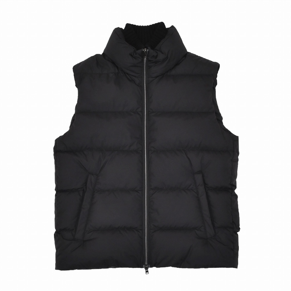 HERNO（ヘルノ） ダウンベスト リブネック メンズ シャモニーナイロン