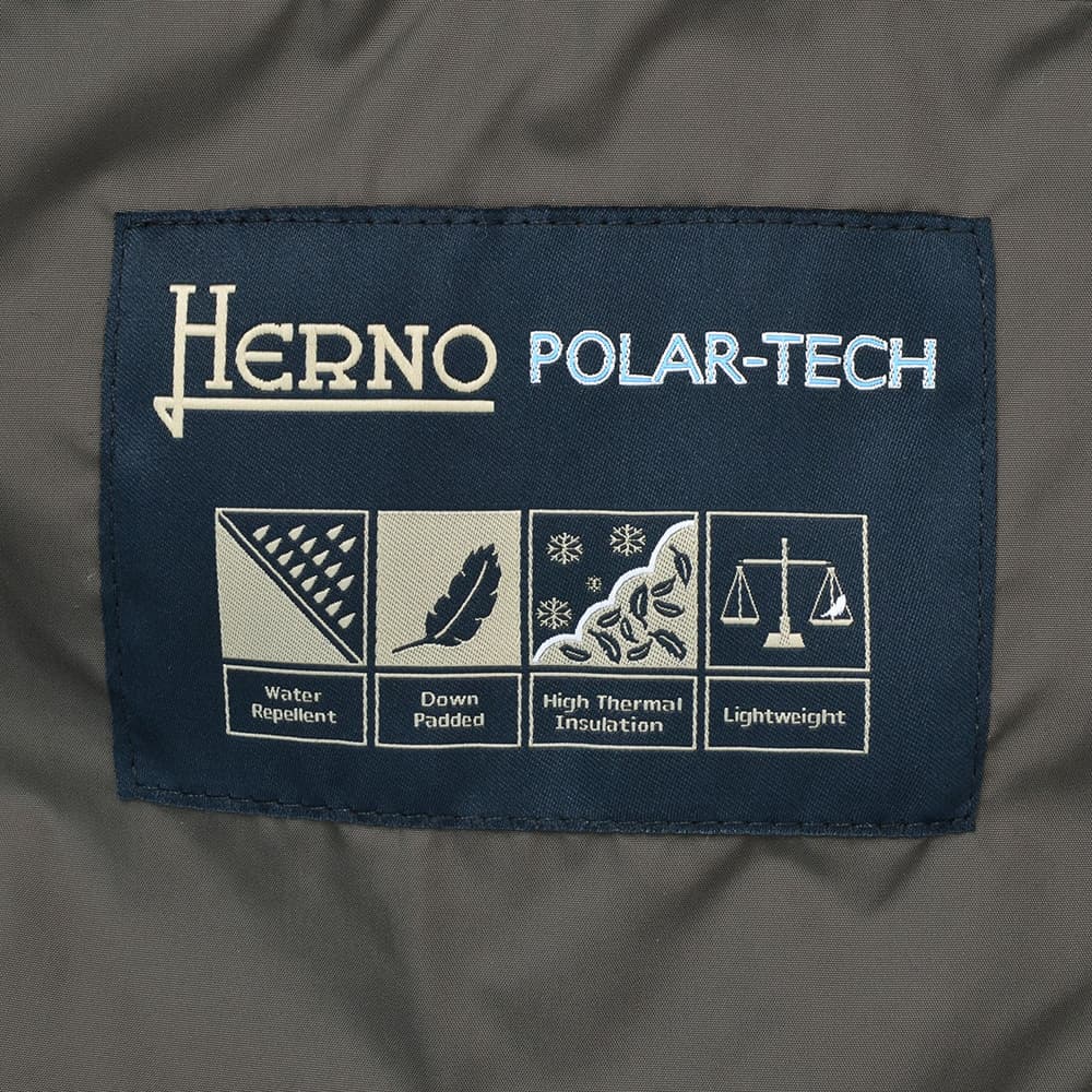 ヘルノ　HERNO M-65型ダウンコート メンズ ダウンジャケット PI0191U POLAR-TECH ポーラテック ナイロンシャモニー グレー 撥水 国内正規品の画像