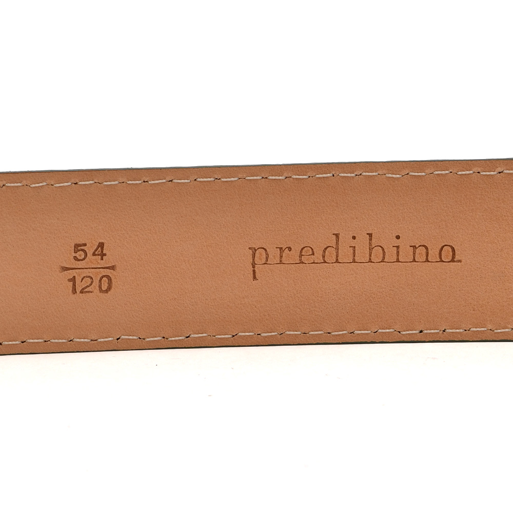 プレディビーノ Predibino　レザーベルト メンズ  カーフスキン シボ革 グリーン 3.5cm幅 本革 真鍮バックル ギフト 贈り物 イタリア製 でらでら 公式ブランド｜deradera｜07