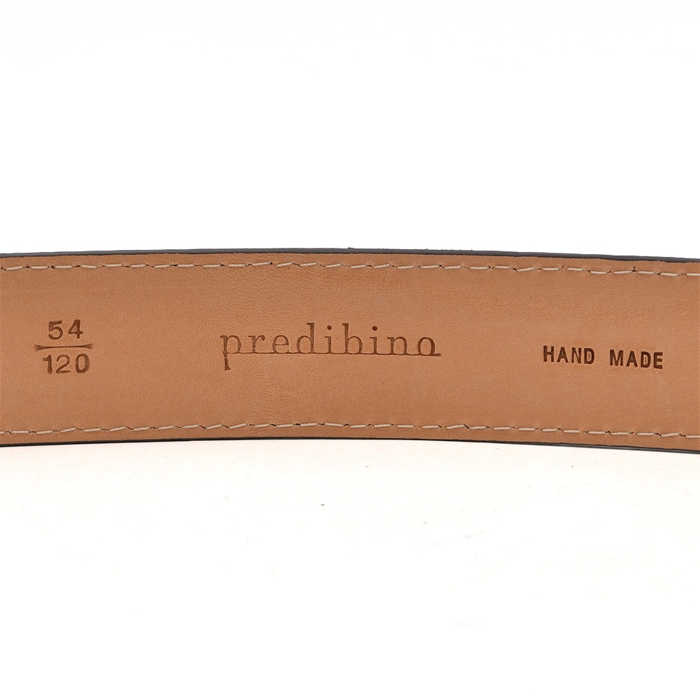 プレディビーノ Predibino レザーベルト メンズ クロコ型押し スエードレザー ダークグレー 3.5cm幅 本革 真鍮バックル 長さカット可能 でらでら 公式ブランド｜deradera｜07