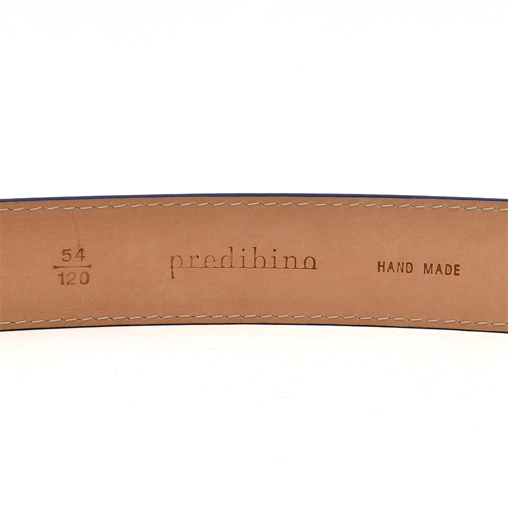 プレディビーノ Predibino レザーベルト メンズ スムースタイプ イタリアンレザー ブルー 3.5cm幅 GOLDEN 本革 真鍮バックル イタリア製 でらでら 公式ブランド｜deradera｜07