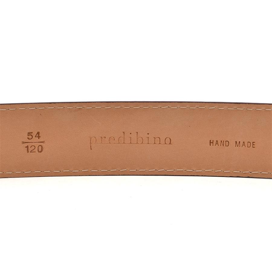 プレディビーノ Predibino レザーベルト メンズ スムースタイプ イタリアンレザー マロンブラウン 3.5cm幅 本革 真鍮バックル イタリア製 でらでら 公式ブランド｜deradera｜07