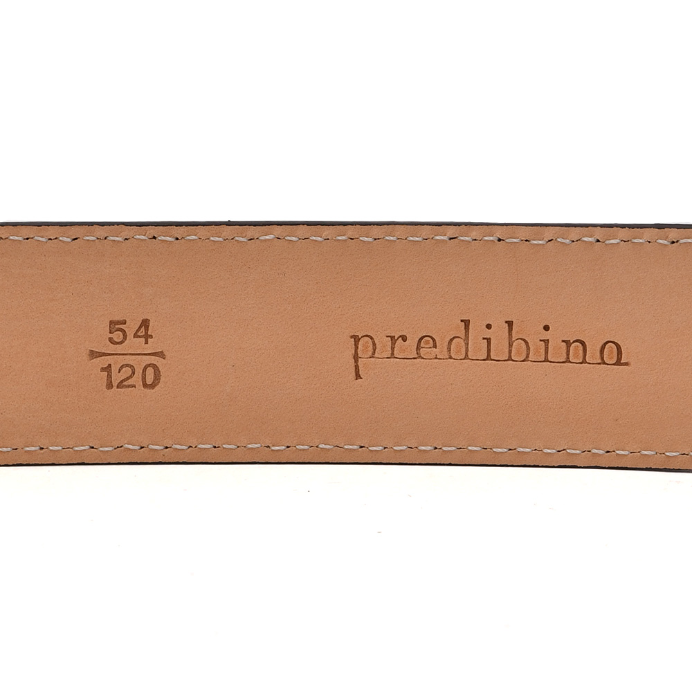 プレディビーノ Predibino　レザーベルト メンズ クロコ型押し風 ダークブラウン 3.5cm幅 本革 プリントデザイン 真鍮バックル でらでら 公式ブランド｜deradera｜07