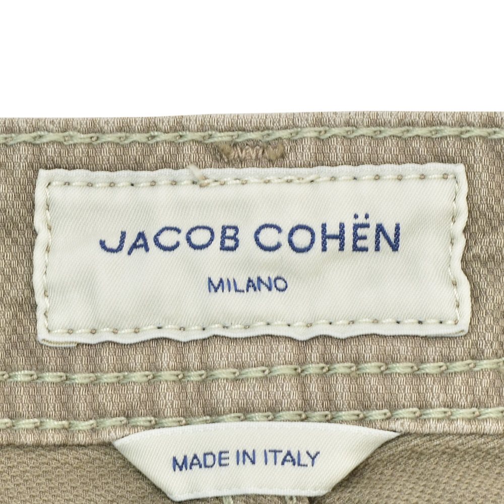 ヤコブコーエン JACOB COHEN コットンパンツ メンズ バーズアイ柄 BARD バードモデル コットンストレッチ ブラウングレー スリムストレート 国内正規品の画像