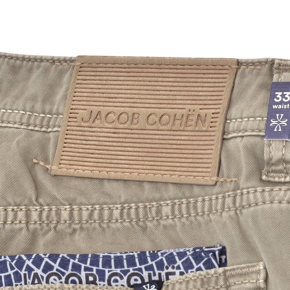 ヤコブコーエン　　JACOB COHEN コットンパンツ メンズ ストレッチチノ NICK ニック グレージュ ブラウン モールスキン スリムテーパード 国内正規品の画像
