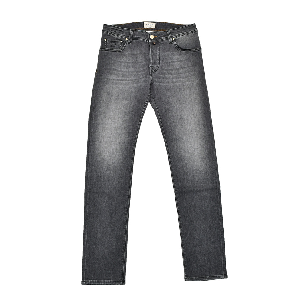 ヤコブコーエン JACOB COHEN ストレッチデニム メンズ  NICK SLIM ニックスリム コットンポリ ブラックウォッシュ  レザーバックパッチ 国内正規品の画像