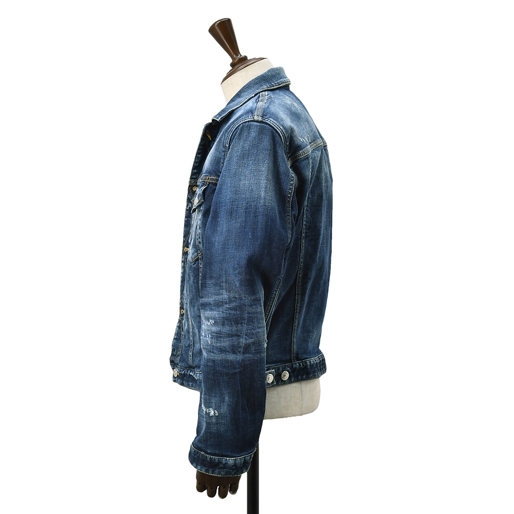 ディースクエアード DSQUARED2 デニムブルゾン メンズ Gジャン S71AN0624 コットン インディゴウォッシュ  ダブルフロント  国内正規品の画像