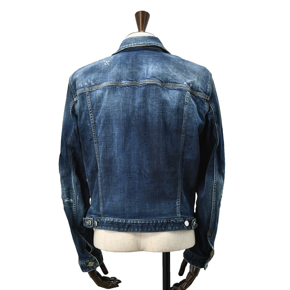ディースクエアード DSQUARED2 デニムブルゾン メンズ Gジャン S71AN0624 コットン インディゴウォッシュ  ダブルフロント  国内正規品の画像