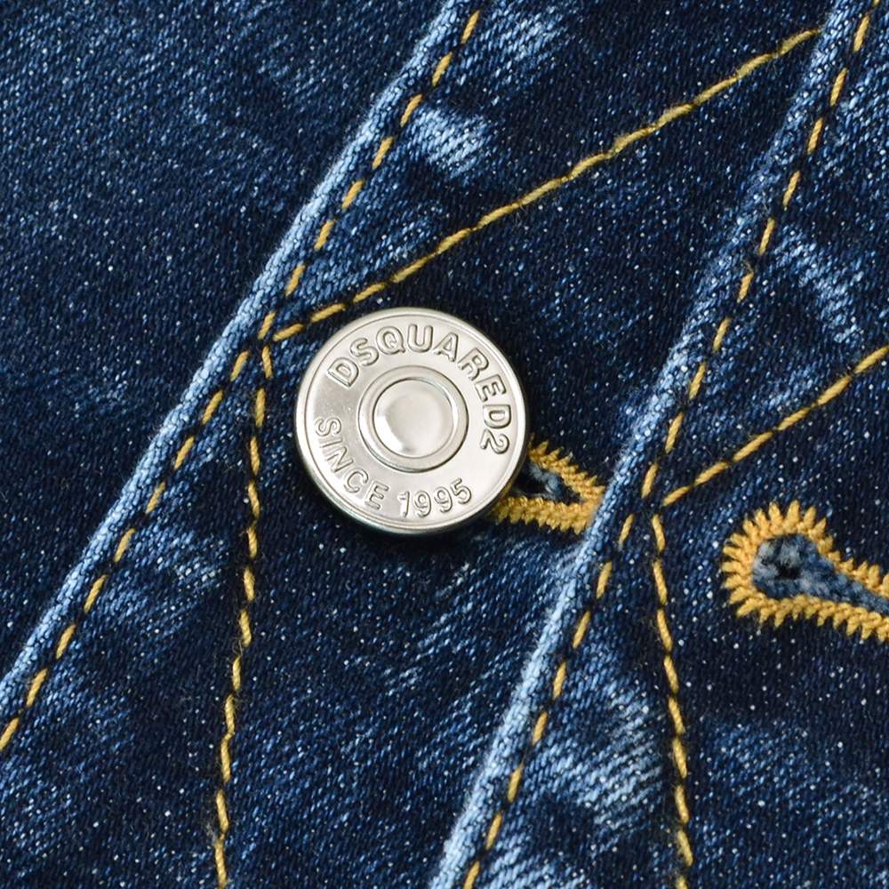 ディースクエアード DSQUARED2 デニムブルゾン メンズ Gジャン S71AN0624 コットン インディゴウォッシュ  ダブルフロント  国内正規品の画像
