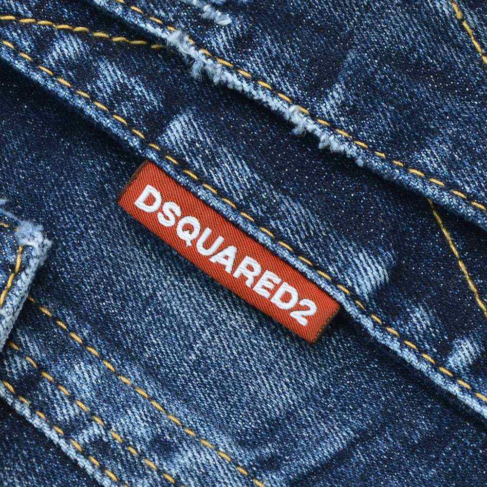 ディースクエアード DSQUARED2 デニムブルゾン メンズ Gジャン S71AN0624 コットン インディゴウォッシュ  ダブルフロント  国内正規品の画像