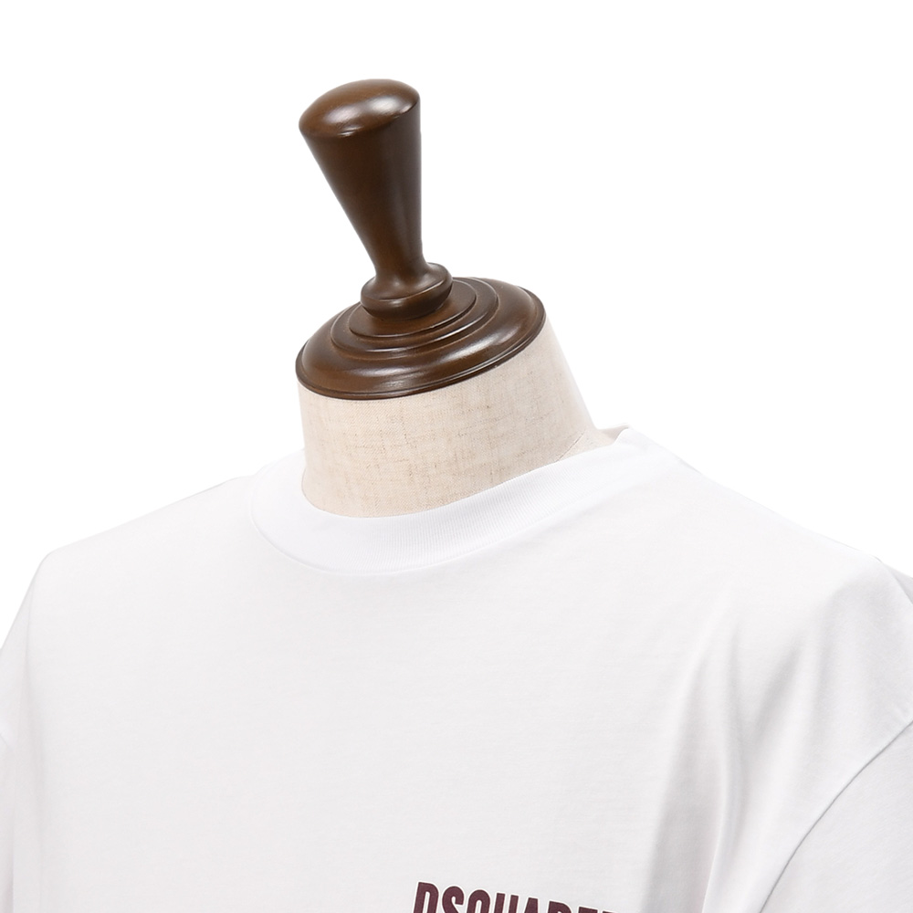 ディースクエアード DSQUARED2 半袖Ｔシャツ メンズ カットソー コットン ホワイト 白 30th Anniversary記念Tシャツ グラフィック ルーズフィット 国内正規品の画像