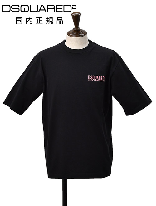 DSQUARED2 ブラック 半袖Tシャツ DSQUARED2（ディースクエアード） 半袖Tシャツ メンズ クルーネック