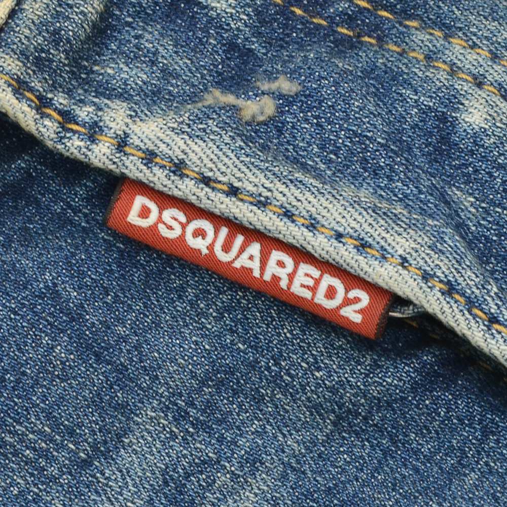 ディースクエアード DSQUARED2 スリムテーパードデニム メンズ コットンストレッチジーンズ SKATER JEAN スケータージーン ヴィンテージブルー 国内正規品の画像