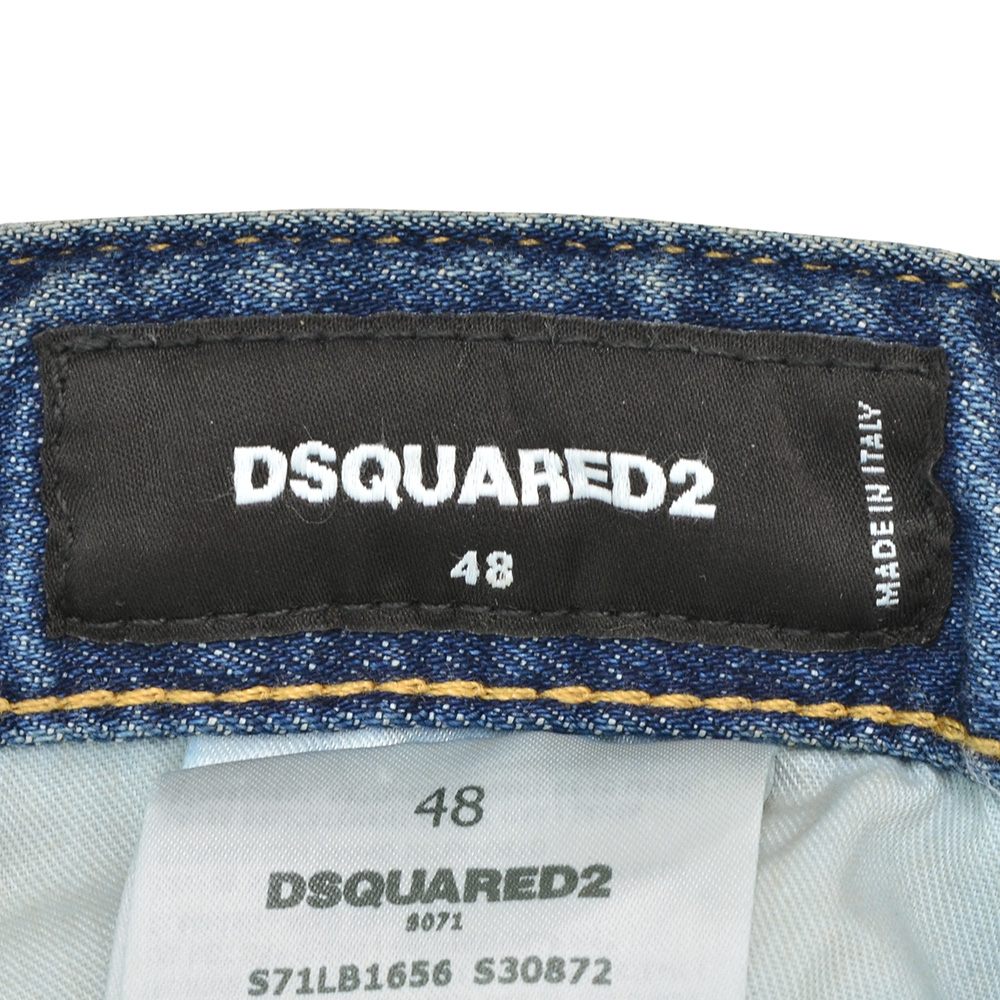 ディースクエアード DSQUARED2 スリムテーパードデニム メンズ コットンストレッチジーンズ SKATER JEAN スケータージーン ヴィンテージブルー 国内正規品の画像