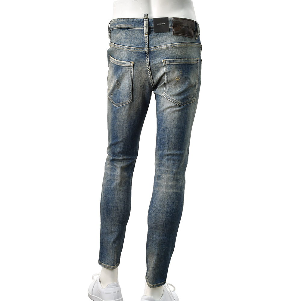 ディースクエアード DSQUARED2 スリムテーパードデニム メンズ コットンストレッチジーンズ SKATER JEAN スケータージーン ヴィンテージブルー 国内正規品の画像