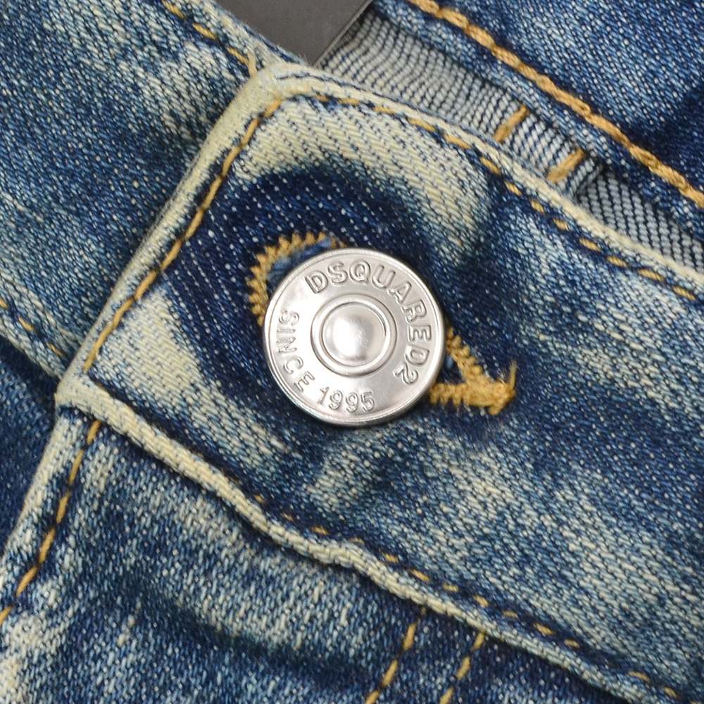 ディースクエアード DSQUARED2 スリムテーパードデニム メンズ コットンストレッチジーンズ SKATER JEAN スケータージーン ヴィンテージブルー 国内正規品の画像