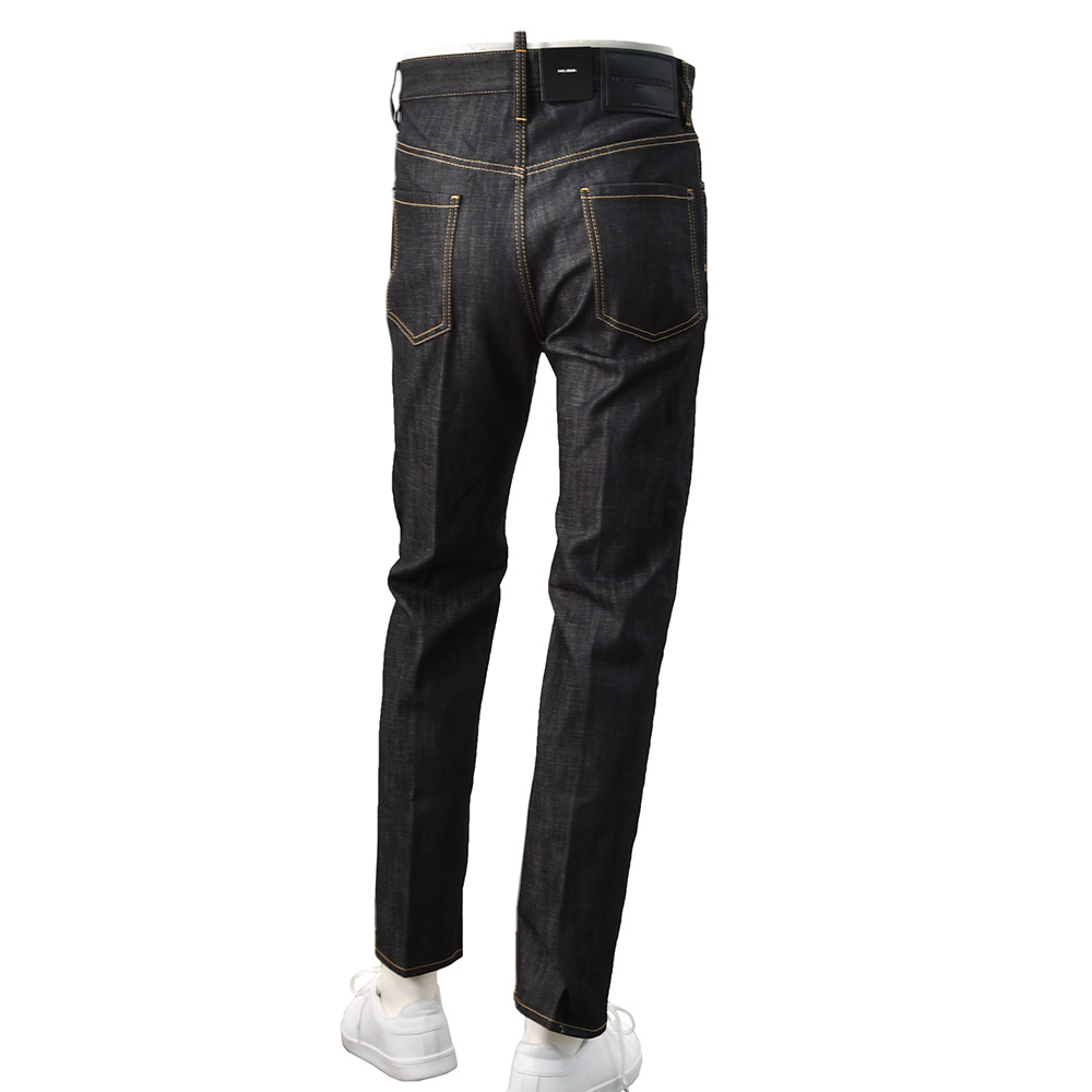 ディースクエアード DSQUARED2 ジーンズ メンズ デニム 642JEAN コットンポリ ブラックウォッシュ 黒 ストレート S71LB1696 微ストレッチ 国内正規品の画像