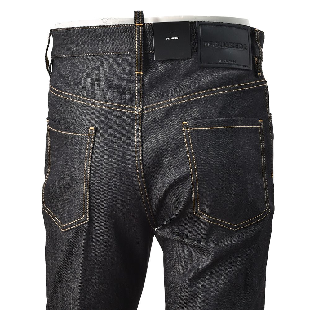 ディースクエアード DSQUARED2 ジーンズ メンズ デニム 642JEAN コットンポリ ブラックウォッシュ 黒 ストレート S71LB1696 微ストレッチ 国内正規品の画像