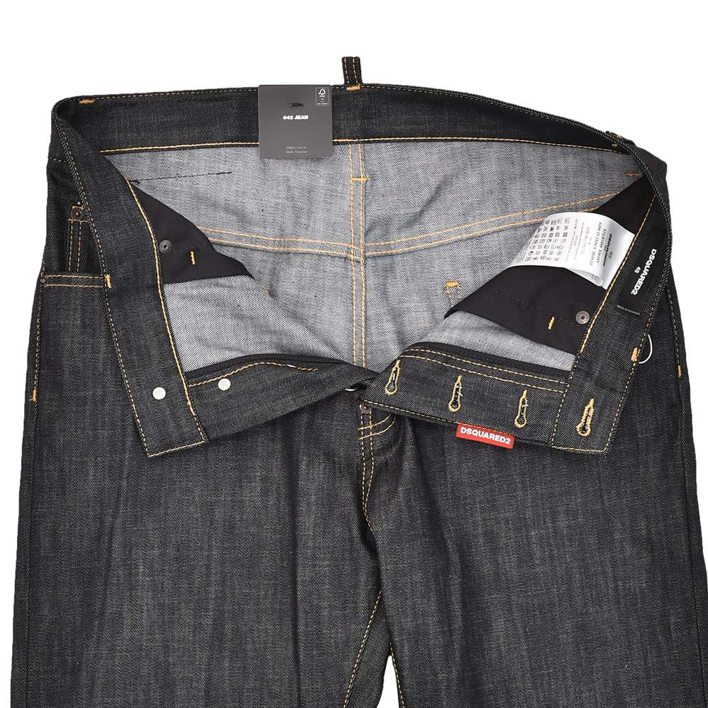 ディースクエアード DSQUARED2 ジーンズ メンズ デニム 642JEAN コットンポリ ブラックウォッシュ 黒 ストレート S71LB1696 微ストレッチ 国内正規品の画像