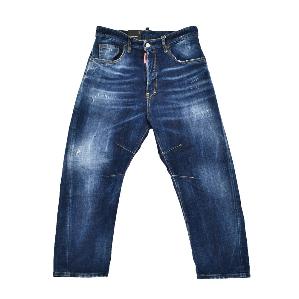 ディースクエアード DSQUARED2 ダメージデニム メンズ DUCATIコラボ Kawaii Jeansモデル コットン インディゴブルーウォッシュ   国内正規品の画像