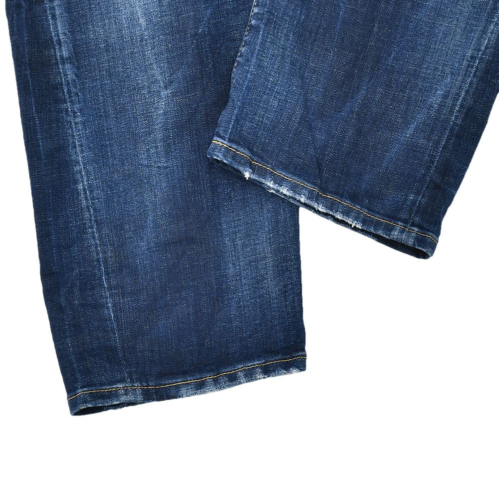 ディースクエアード DSQUARED2 ダメージデニム メンズ DUCATIコラボ Kawaii Jeansモデル コットン インディゴブルーウォッシュ   国内正規品の画像