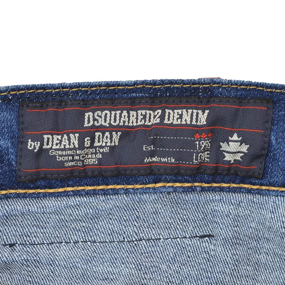 ディースクエアード DSQUARED2 ダメージデニムパンツ メンズ Slim Twist Jean スリムツイスト ブルーウォッシュスリムテーパード リペア加工 国内正規品の画像