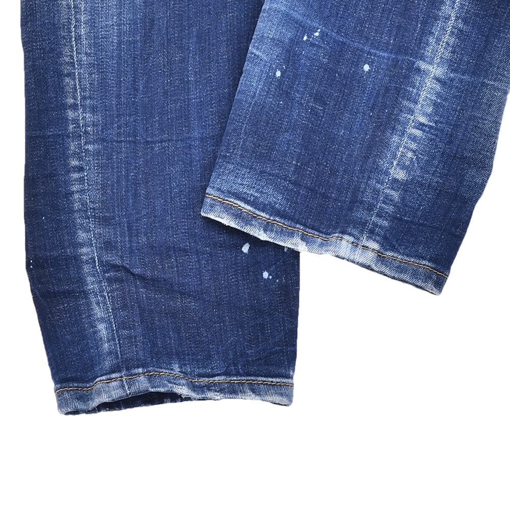 ディースクエアード DSQUARED2 ダメージデニムパンツ メンズ Slim Twist Jean スリムツイスト ブルーウォッシュスリムテーパード リペア加工 国内正規品の画像