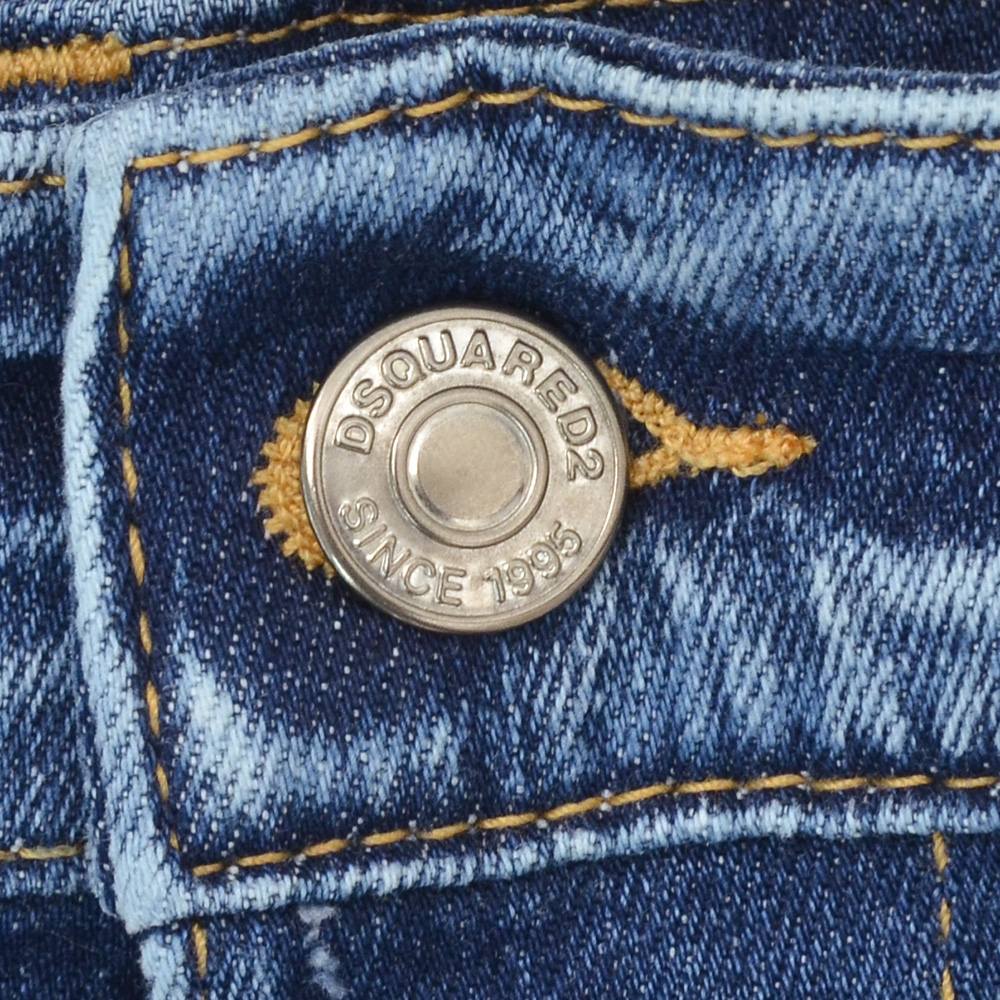 ディースクエアード DSQUARED2 ダメージデニムパンツ メンズ Slim Twist Jean スリムツイスト ブルーウォッシュスリムテーパード リペア加工 国内正規品の画像