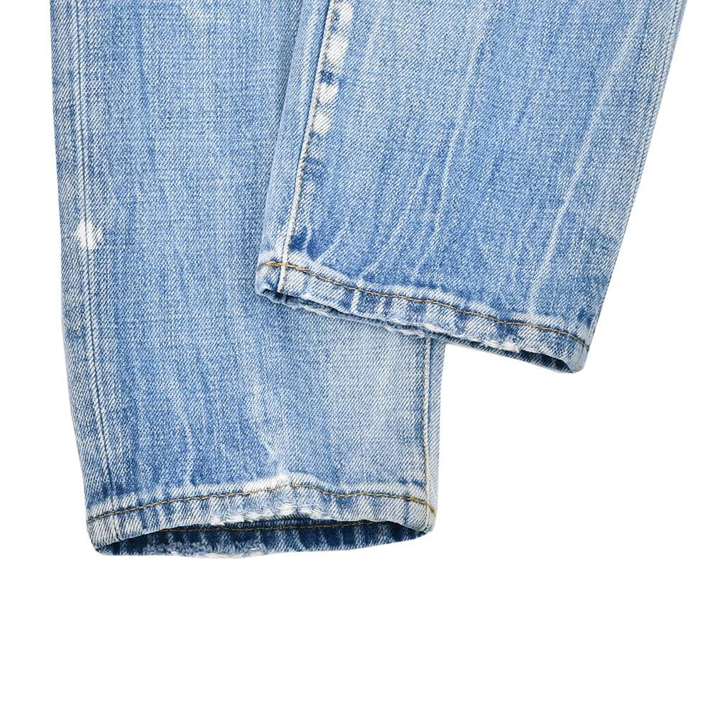 ディースクエアード DSQUARED2 ダメージデニムパンツ メンズ コットン100％ Teddy Jean テディ ライトブルーウォッシュ リラックステーパード 国内正規品の画像