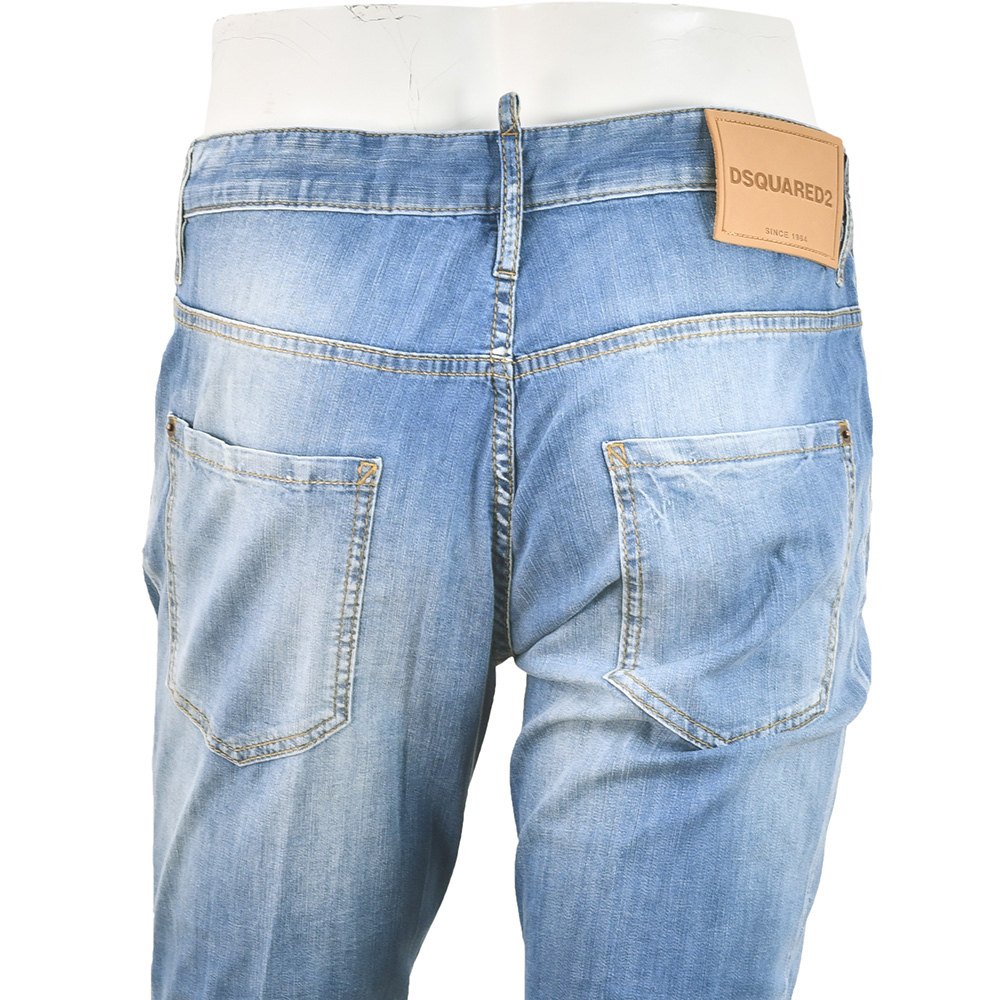 ディースクエアード DSQUARED2 ライトオンスデニムパンツ メンズ Skater Jean スケーターモデル ライトブルーウォッシュ スリムテーパード 国内正規品の画像